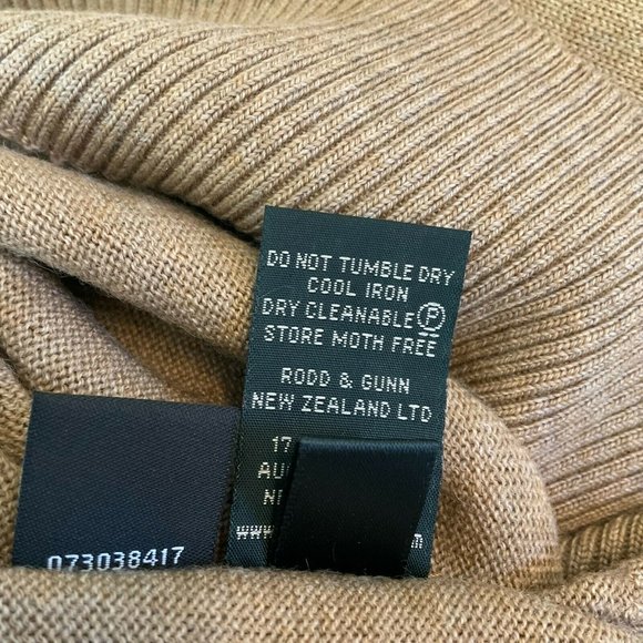 Rodd & Gunn Mens Hawtrey Knit Camel Sweater Crew Neck Wool Pullover Size M NWT - Picture 11 of 12